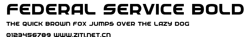Federal Service Bold.ttf字體轉換器圖片