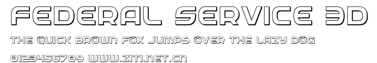 Federal Service 3D.ttf字體轉換器圖片