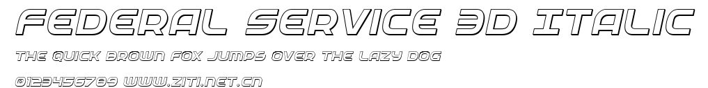 Federal Service 3D Italic.ttf字體轉換器圖片