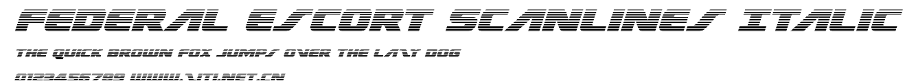 Federal Escort Scanlines Italic.ttf字體轉換器圖片