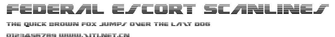 Federal Escort Scanlines.ttf字體轉換器圖片