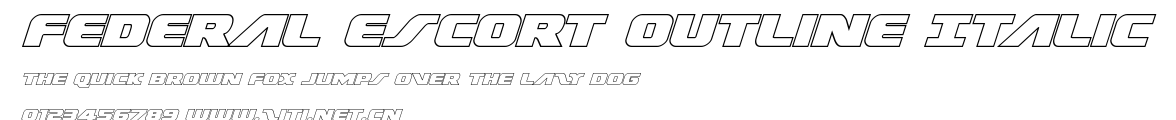 Federal Escort Outline Italic.ttf字體轉換器圖片