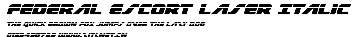 Federal Escort Laser Italic.ttf字體轉換器圖片