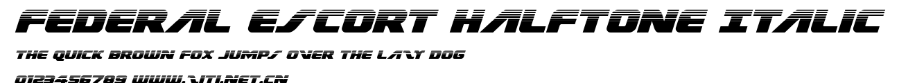 Federal Escort Halftone Italic.ttf字體轉換器圖片