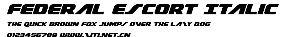 Federal Escort Italic.ttf字體轉換器圖片