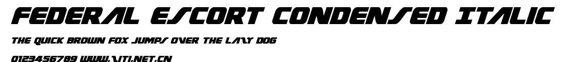 Federal Escort Condensed Italic.ttf字體轉換器圖片