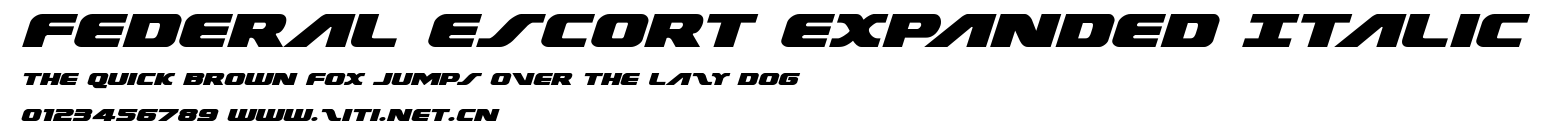 Federal Escort Expanded Italic.ttf字體轉換器圖片