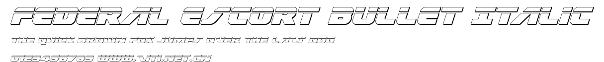 Federal Escort Bullet Italic.ttf字體轉換器圖片