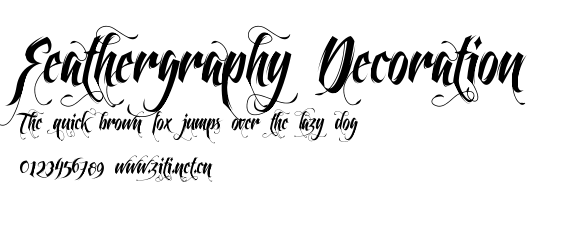 Feathergraphy Decoration.ttf字體轉換器圖片