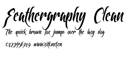 Feathergraphy Clean.ttf字體轉換器圖片