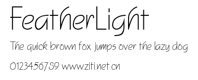 FeatherLight.ttf字體轉換器圖片