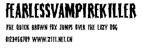 FearlessVampireKiller.ttf字體轉換器圖片