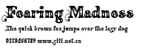 Fearing Madness.ttf字體轉換器圖片