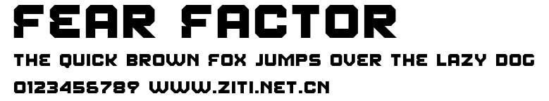 Fear Factor.ttf字體轉換器圖片