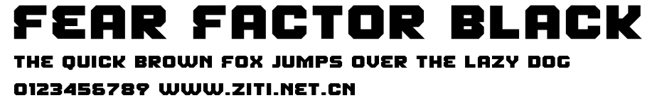 Fear Factor Black.ttf字體轉換器圖片