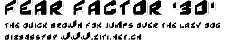 Fear Factor '3D'.ttf字體轉換器圖片