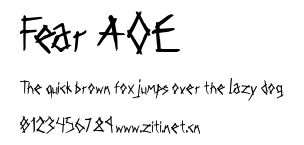 Fear AOE.ttf字體轉換器圖片