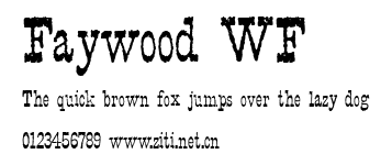 Faywood WF.ttf字體轉換器圖片