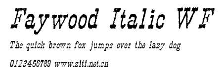 Faywood Italic WF.ttf字體轉換器圖片