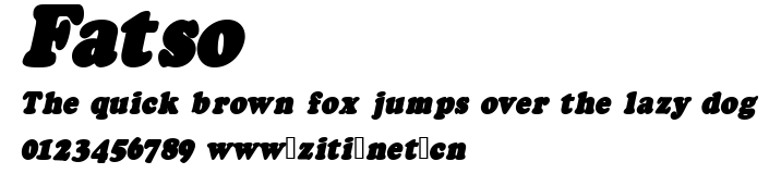 Fatso.ttf字體轉換器圖片
