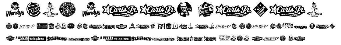 Fast Food logos.ttf字體轉換器圖片
