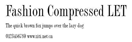Fashion Compressed LET.ttf字體轉換器圖片