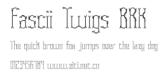 Fascii Twigs BRK.ttf字體轉換器圖片