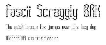 Fascii Scraggly BRK.ttf字體轉換器圖片