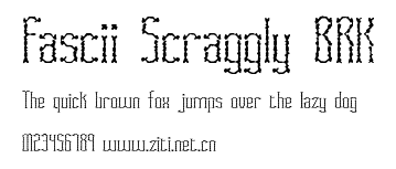Fascii Scraggly BRK.ttf字體轉換器圖片