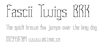 Fascii Twigs BRK.ttf字體轉換器圖片