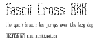 Fascii Cross BRK.ttf字體轉換器圖片
