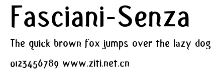 Fasciani-Senza.ttf字體轉換器圖片