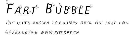 Fart Bubble.ttf字體轉換器圖片