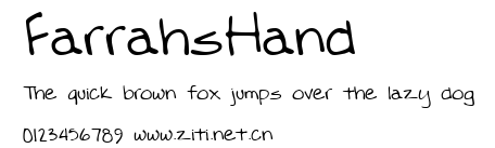 FarrahsHand.ttf字體轉換器圖片