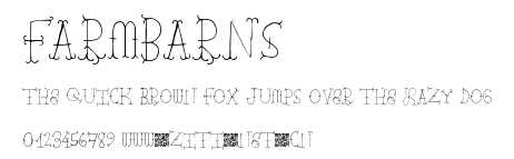 FarmBarns.ttf字體轉換器圖片