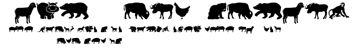 Farm & Wild Animals.ttf字體轉換器圖片