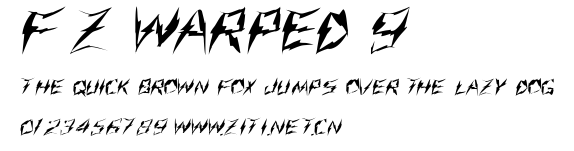 FZ WARPED 9.ttf字體轉換器圖片