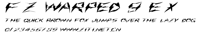 FZ WARPED 9 EX.ttf字體轉換器圖片