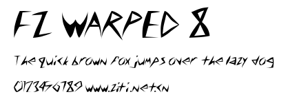 FZ WARPED 8.ttf字體轉換器圖片