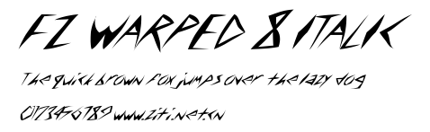 FZ WARPED 8 ITALIC.ttf字體轉換器圖片