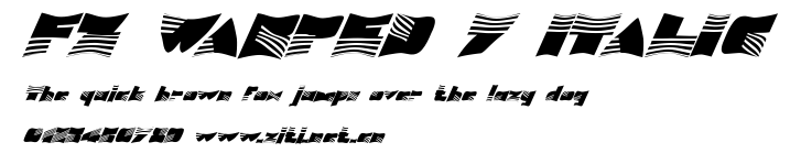 FZ WARPED 7 ITALIC.ttf字體轉換器圖片