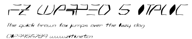 FZ WARPED 5 ITALIC.ttf字體轉換器圖片