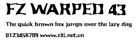 FZ WARPED 43.ttf字體轉換器圖片