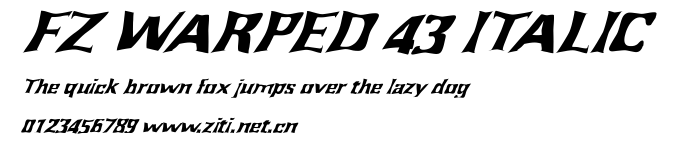 FZ WARPED 43 ITALIC.ttf字體轉換器圖片
