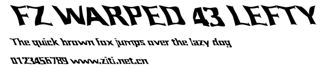 FZ WARPED 43 LEFTY.ttf字體轉換器圖片