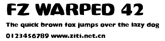 FZ WARPED 42.ttf字體轉換器圖片