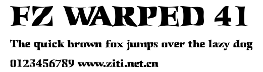 FZ WARPED 41.ttf字體轉換器圖片