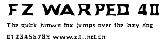 FZ WARPED 40.ttf字體轉換器圖片