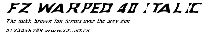 FZ WARPED 40 ITALIC.ttf字體轉換器圖片