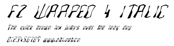 FZ WARPED 4 ITALIC.ttf字體轉換器圖片